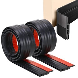 2PCS Guardapolvo y Protector para Puerta de 3 Capas - Guardapolvo para Puerta Burlete Cubre polvo para Puerta Tira de Sellado Atrapa y Cubre del Polvo para Aislamiento Acústico Viento Polvo Insectos