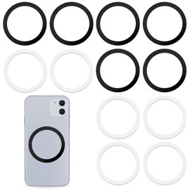 Giantree 12 Pcs Universal Metal Ring Magnet Sticker for Phone Cases & Wireless Charger, Ultra-Thin Magnetic Adapter Magnetic Ring for Car Holder & Wireless Charging (Without Magnet)