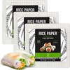 Soeos Rice Paper, White Rice Paper Wrappers, 3 Pack, 102