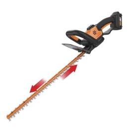WORX 22" 20Volt Cordless Hedge Trimmer Antivibration Battery Steel Blade Shrub Cutter