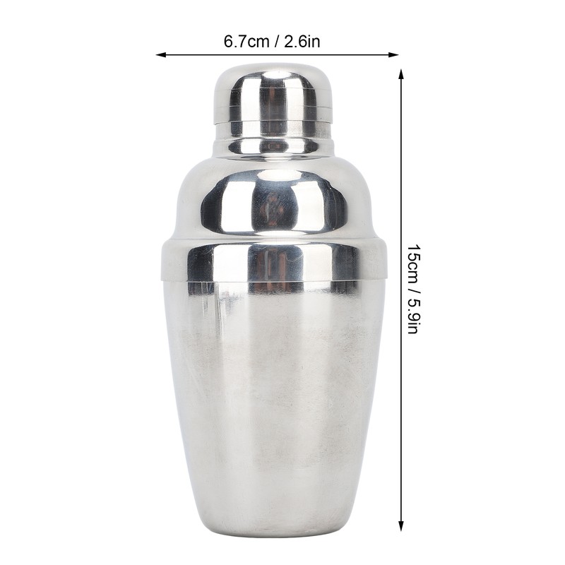 Cocktail Shaker 304 Stainless Steel with Double Ended Measuring Cup