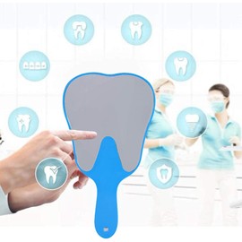 Rotekt 4 Colors Fashionable Useful Cute Plastic Handle Tooth Care Hand Mirror Tool(04)