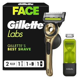 GilletteLabs with Exfoliating Bar, Razor for Men, 1 Handle Plus 2 Blades