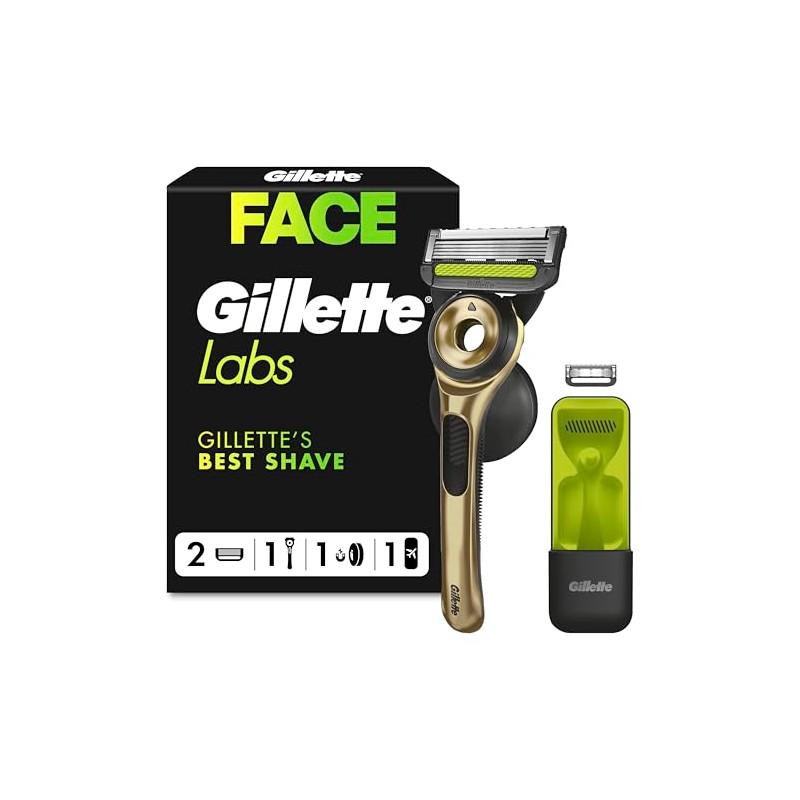 GilletteLabs with Exfoliating Bar, Razor for Men, 1 Handle Plus