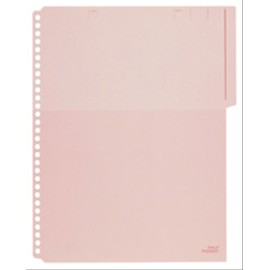 キングジム クリアファイル ハーフポケット 台紙 インデックス山付き 10枚入 A4タテ 赤 103HP-R