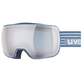 uvex compact FM - Skibrille für Damen und Herren - verzerrungs- & beschlagfrei - verzerrungsfreie Sicht - lagune matt/silver-blue - one size