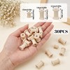 30 PCS Wooden Spools of Crafts, Empty Natural Wood Thread