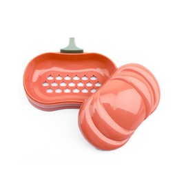 IKAAR Soap Box Soap Container Soap Box Soap Dish Made of Plastic in Pumpkin Shape for Bathroom and Shower
