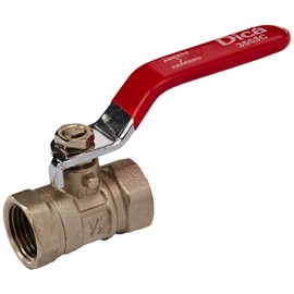 DICA, Válvula de Esfera Roscable 1/2”, Acabado Niquelado, Acero, Latón, Se Instala a Red Hidraulica por Medio Roscado Hembra NPT, Palanca de un Cuarto de Vuelta, 3553C.13