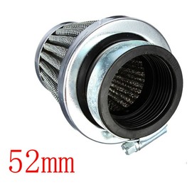 Mintice 4 x 52 mm Car Silver Motorcycle Air Pod Intake Air Filter Clamp Rubber Sports Air Filter Black Dirt ATV