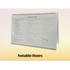 2026 Desktop Calendar Freestanding Flip Month to View Spiral Bound