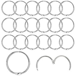 REEKNOKOL Binder Rings, 20 Pcs Paper Rings Flash Card Rings Metal Rings for Craft 30mm Flashcard Rings Binding Rings for Flash Cards Papers Craft Keychains School Office (Silver)