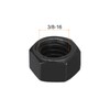 sourcing map 3/8-16 Hex Nuts, Carbon Steel Grade 8.8 Black