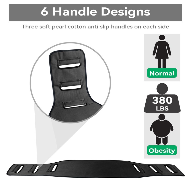 Transfer Sling Gait Belts, Padded Assist Transfer Belts, Heavy Duty