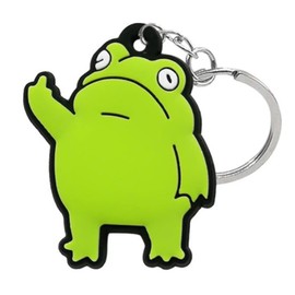 Funny Frog Key Chain Animal Cartoon Keyrings PVC Key Holders Car Keys Pendant Accessories for Handbags, Purse, Belt, Bags