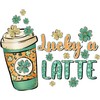 CafePress Lucky A Latte St Patrick's Day Chrome License Plate