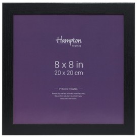 Hampton Frames OXFORD 8x8 (20x20cm) Pack of 2 Black Picture Frame Acrylic (Non-Glass) OXF88NGX-2PK