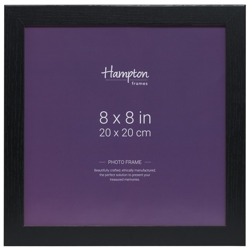 Hampton Frames OXFORD 8x8 (20x20cm) Pack of 2 Black Picture