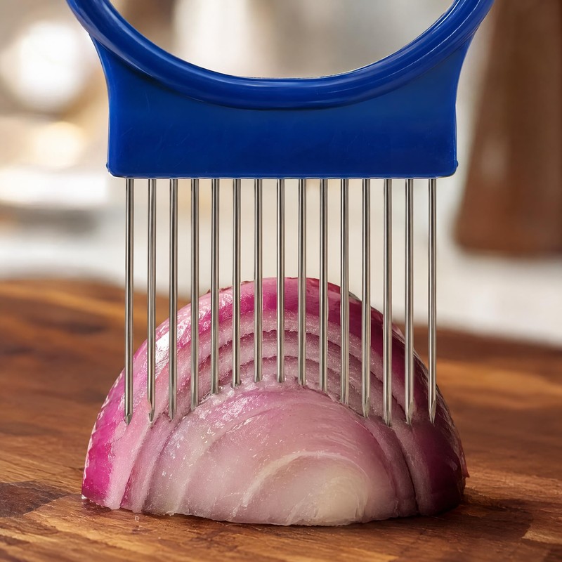Onion Holder Apple Corer 2Pc Stainless Steel Kitchen Prep Tool
