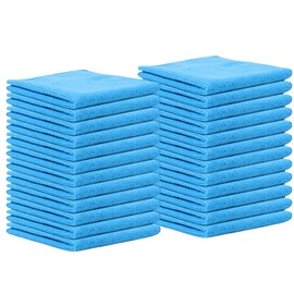 Cleanex Microfiber Cleaning Cloth for Kitchen & households, Towels for Cars. (300gsm) (Pack of 24 Blue)