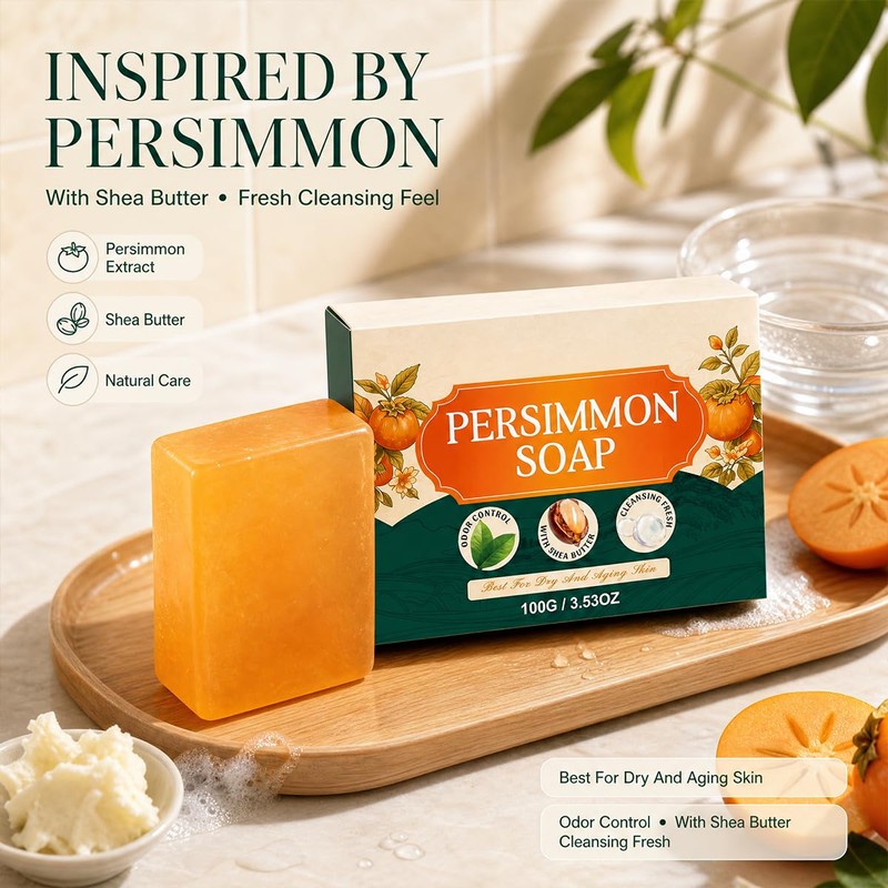 Veloxyn Persimmon Deodorizing Soap Bar – Cleansing Soap with Persimmon