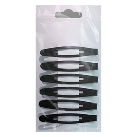 Hairpin Button Unisex Medium Headband Bang Clip Chignon Bangs Clip Suitable for Formal and Casual Wear, Simple Design and Non-Slip Trace Black for Kids and Adults (6 Pack)