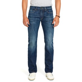 Buffalo David Bitton Men's Relaxed Straight Driven Jeans, Dark Blue Sanded Indigo, 38W x 32L
