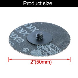 Hiqalty 100Pcs 2" inch Sanding Disc Roll Lock R-Type Sandpaper Quick Change Disc Grinding Pad Abrasive Disc (120)