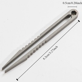 Portable Titanium Alloy Tweezer, Lightweight & Compact Tweezer with Precision Grip, Hand Tool for Outdoor Survival & Travel
