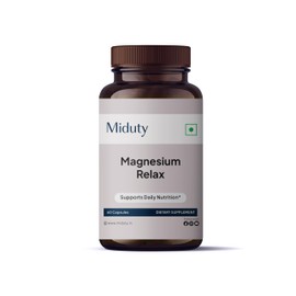 Miduty by Palak Notes Magnesium Relax - Magnesium Oxide - Magnesium Bisglycinate - Vitamin B6 - Gluten Free - Non-GMO - 60 Capsules