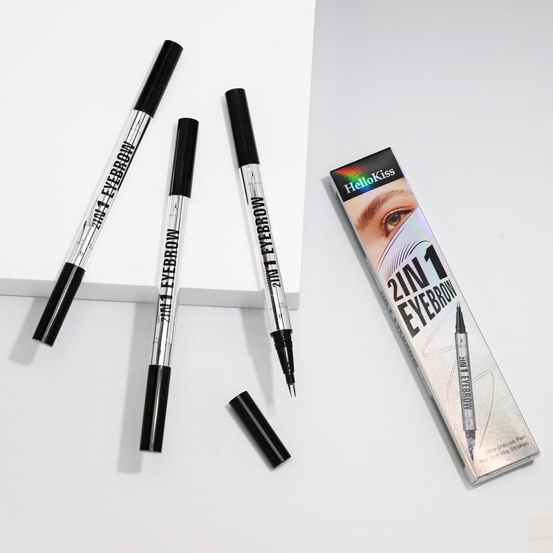Eyebrow Pencil, Microblading Eyebrow Pen, 2-In-1 Dual-Ended Eye Brow Pencil