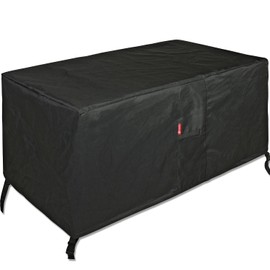 SheeChung Rectangular Fire Pit Cover-Fits 44-48 Inch Fire Table-Outdoor Waterproof Anti-UV 600D Heavy Duty Cover for Patio Furniture Gas Fire Pit,Patio Deck Box Protector/Storage Cover(48"x28"x25")