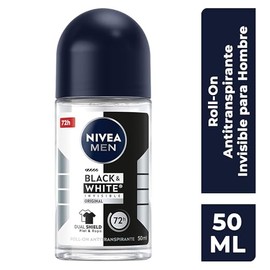 NIVEA MEN Desodorante Antimanchas, Black & White Invisible Power (50 ml) Fórmula anti manchas, anti olor, anti sudor, anti irritación y anti residuos 