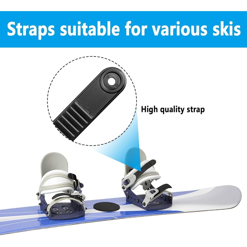 3 Pairs of Snowboard Binding Straps - Snowboard Ankle Straps