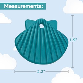 TalkTools Sensory Chew Necklace - Teething and Biting Chewelry for Kids & Adults with ADHD, Autism - Anxiety Relief Chewing Pendant - Safe and Durable Chew Necklace (Blue, Sea Shell)