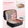 Marscamd Quilted Nail Polish Organizer Bag Holds 42 Bottles and