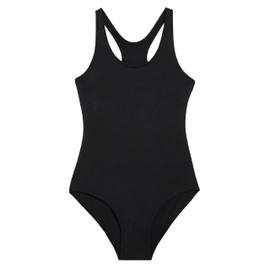 KNIX Kt Teen Period Swim Sport One-Piece - Period Swimwear for Teens - Black, Black, Large