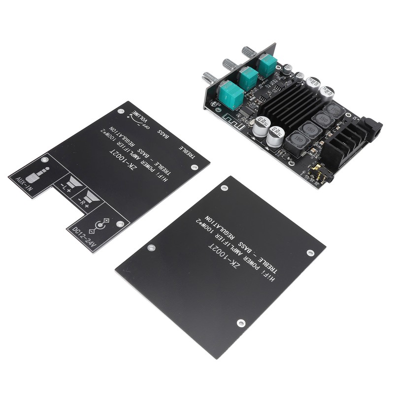 2x100W Amplifier Board HIFI with Treble Bass Control TPA3116D2 DC12‑24V