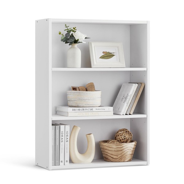 VASAGLE CUSTOS Collection - Bookshelf, 3-Tier Bookcase, Book Shelf, Open