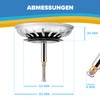 ABFLUSSHELD Sink Strainer 82 mm - Rustproof Stainless Steel Sink