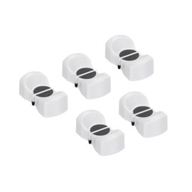 PATIKIL Console Mixer Slider Fader Knob Cap Touch Sensitive Slider Insert Shaft 24.5x12x9mm ABS White for Potentiometer Pack of 5