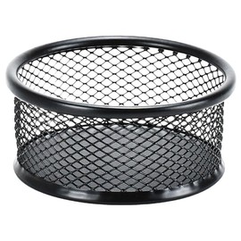 1Pc Black Metal Paper Clip Holder Mesh Paperclip Bowl Binder Clip Dispenser Desk Bobby Pin Container Organizer for Home Office Classroom School,Paper Clip Holders,Desk Supplies Holders and Dispensers
