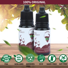 Wine Filters Remove Histamines and Sulfite Remover, Natural Wine Filters for Red and White Alleviates Headaches, Prevent Wine Sensitivities(Bottle of 2)