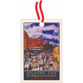 BMSBIZ Atlantic City Christmas & Holiday Ornament TRAVEL POSTER ART