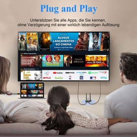 Wireless HDMI, 5GHz/HD Wireless HDMI Sender und Empfänger, MpioLife Wireless HDMI/VGA Dual Screen,164FT/50M Video/Audio Screen Casting für Laptop/PC/Kamera zu HDTV/Projektor/Monitor,für TikTok/YouTube