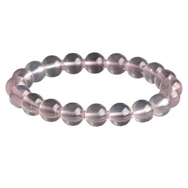 WOODVIR Rare Madagascar 7A Grade Star Rose Quartz Bracelet, Natural AAA+ Star Effect Gemstone Jewelry for Love, Healing & Empowerment