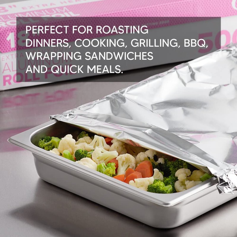 Tezraftaar® Aluminium Kitchen Catering Tin Foil Roll 300mm x 75m