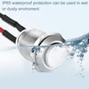 Gebildet 3 Pcs Prewired Waterproof Push Button Latching Self-Locking Stainless