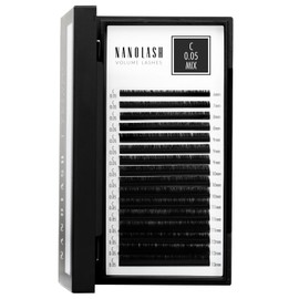 Nanolash Eyelash Extensions for Volume Technique, Eyelashes for Professional Extension (0.05 C, Mix 6-13 mm)