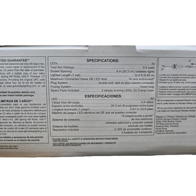 GE Color Choice Blue/Cool White 50-Count 32.6-ft Multi-Function Color Changing